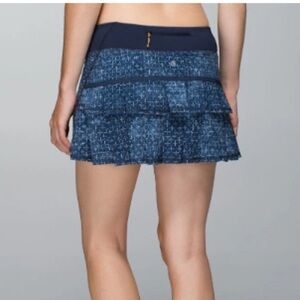 Lululemon Run Pace Setter Skirt Skort Womens sz 4 Inkwell Blue Tennis Pickleball